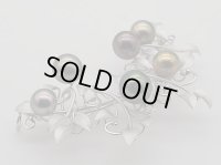 黒蝶パール色彩豊富 リーフデザインブローチ