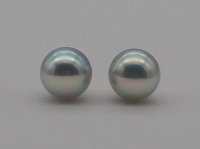 伊勢志摩産アコヤベビーパール 4.5 mm  ナチュラルブルー Ptピアス