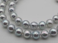 大粒 アコヤナチュラルブルーバロック 8.5〜9.0 mmネックレス