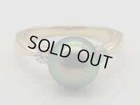 黒蝶真珠 厳選ピーコックカラーK18YG リング