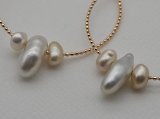 画像: 白蝶芥子 K18PG 形状記憶フープピアス