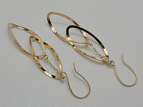 画像1: K18YGベーシックデザインピアス